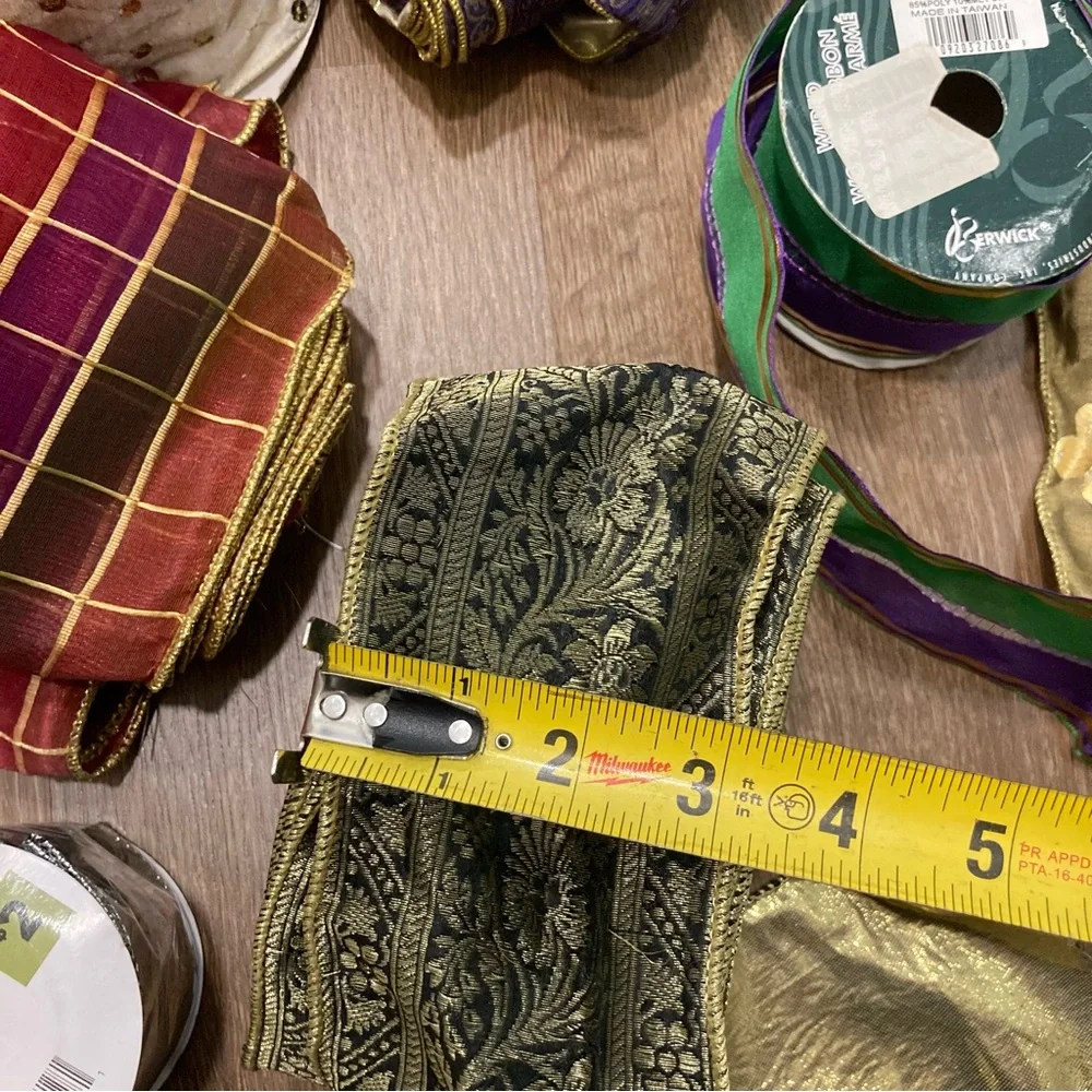 Assorted Decorative Ribbon Destash Lot Used Multicolor for Crafting Scraps